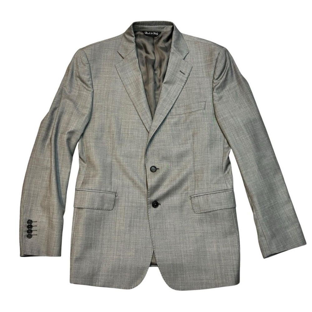 Ermenegildo Zegna Men's Slim Fit Gray Blazer Size 42 Formal made in Italy